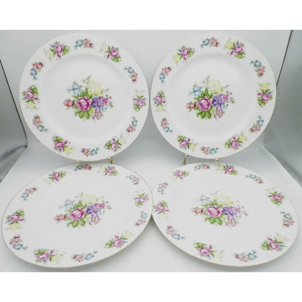 Kingswood China 4 Dinner Plates Floral 10
